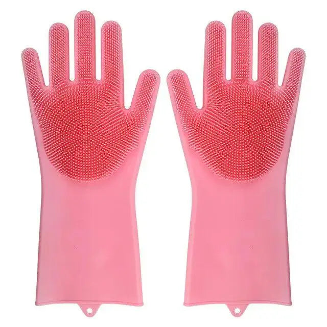 Silicone Dishwashing Gloves – Multi-Use Kitchen Cleaning Scrubber Gloves