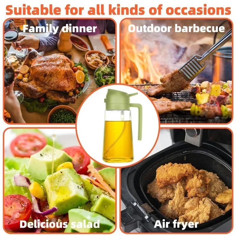 Plastic Spray Oil Sprayer Bottle Spray Oil Dispenser Oil Jar Cruet BBQ Kitchen Baking Roasting Picnic Kitchen Tool