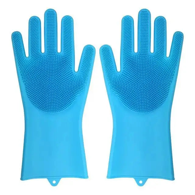 Silicone Dishwashing Gloves – Multi-Use Kitchen Cleaning Scrubber Gloves