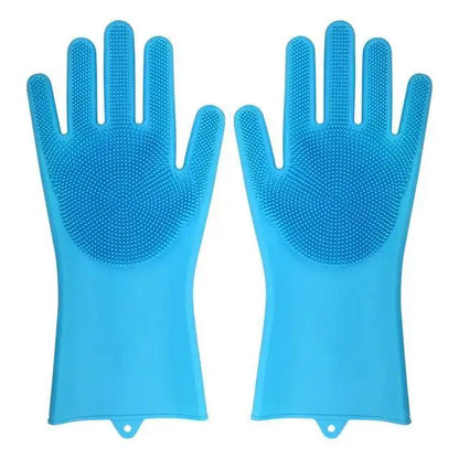 Silicone Dishwashing Gloves – Multi-Use Kitchen Cleaning Scrubber Gloves
