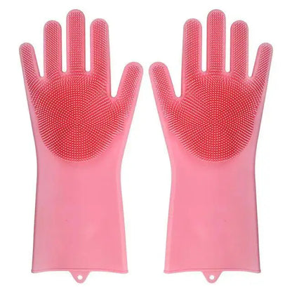 Silicone Dishwashing Gloves – Multi-Use Kitchen Cleaning Scrubber Gloves