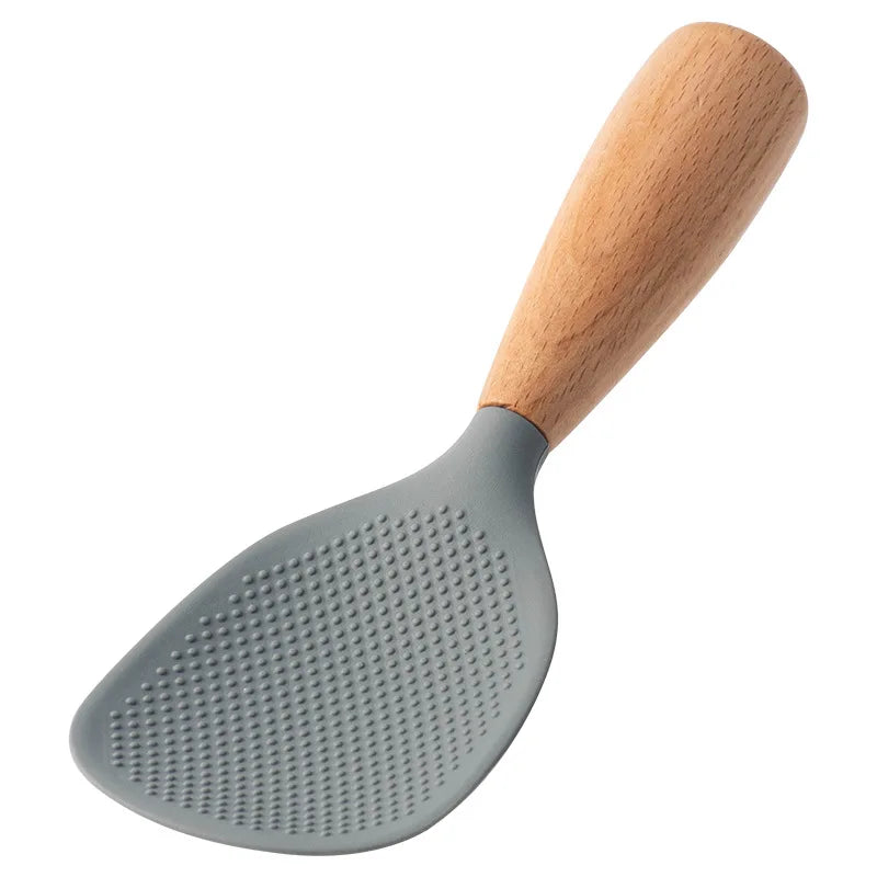 1Pc Silicone Cooking Spoon – High Temperature-Resistant, Anti-Scalding Non-Stick Kitchen Utensil