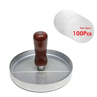 Burger Press Hamburger Meat Tool Patty Maker Aluminum Burger Maker for Kitchen BBQ Grill