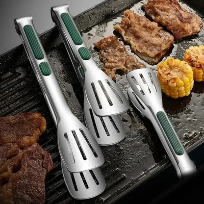 Stainless Steel Food Tongs BBQ Meat Salad Bread Clip Barbecue Grill Buffet Clamp Non-slip Food Tong Cooking Tools Kitchen Gadget