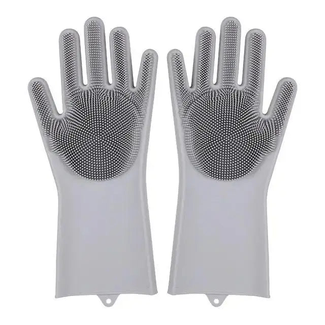 Silicone Dishwashing Gloves – Multi-Use Kitchen Cleaning Scrubber Gloves