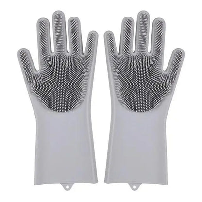 Silicone Dishwashing Gloves – Multi-Use Kitchen Cleaning Scrubber Gloves