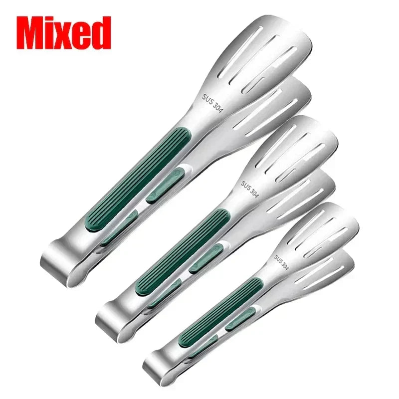 Stainless Steel Food Tongs BBQ Meat Salad Bread Clip Barbecue Grill Buffet Clamp Non-slip Food Tong Cooking Tools Kitchen Gadget