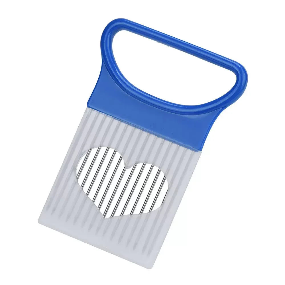 Stainless Steel Onion Cutter Holder Food Slicers Assistant Tomato Onion Slicer Holder Vegetables Cutting Fork Kitchen Gadgets